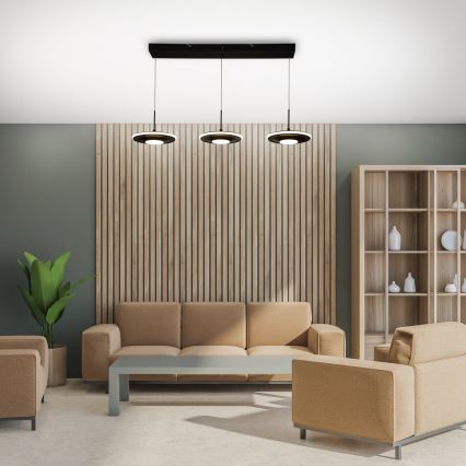 Brilagi - LED lustra VERANO ar trosi 3xLED/15W/230V