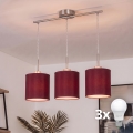 Brilagi - LED lustrs uz troses NUBILA 3xE27/60W/230V pompejas sarkans
