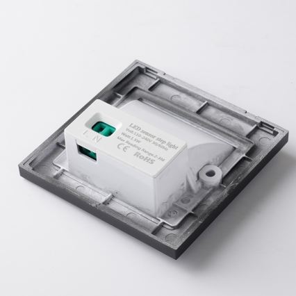 Brilagi - LED kāpņu gaismeklis ar sensoru STEP LIGHT LED/1,5W/230V IP44 melns