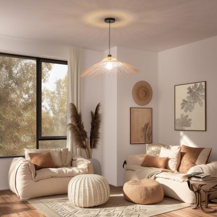 Brilagi - LED pakaramā lampa ar vadu CERIA BOHO 1xE27/40W/230V Ø 70 cm bambuss