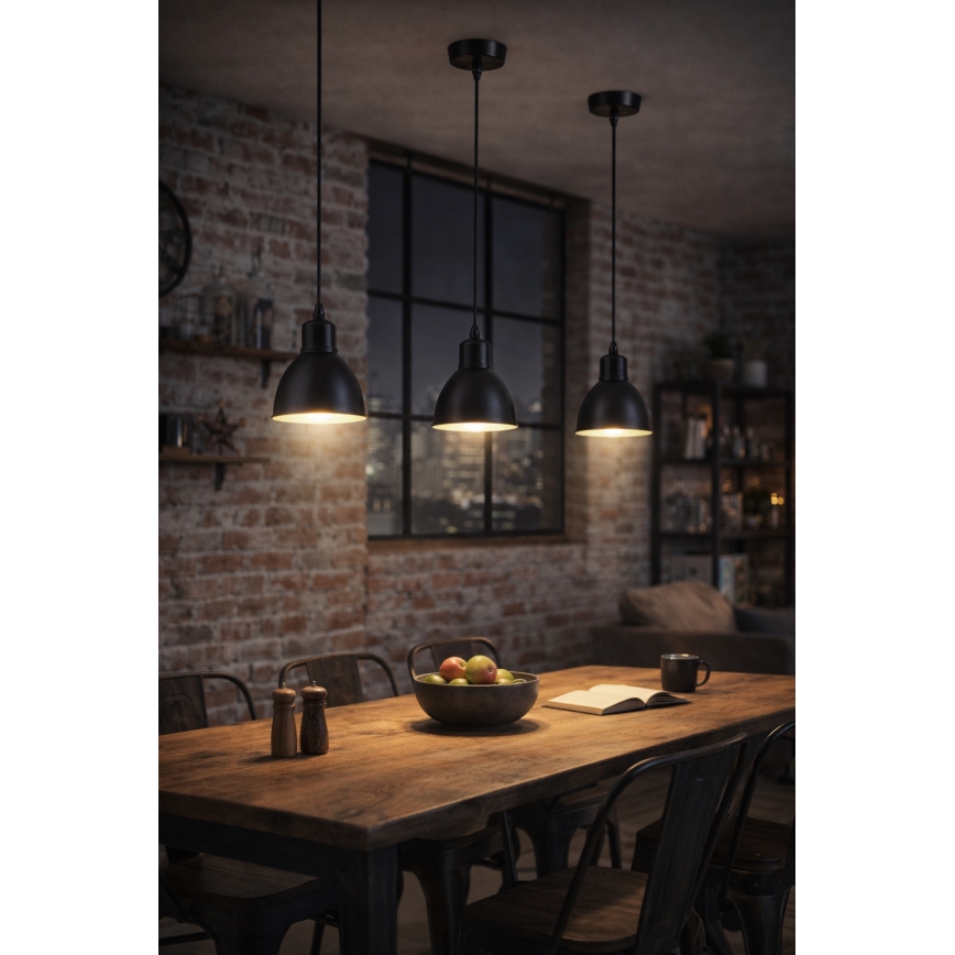 Brilagi - LED pakaramā lampa ar vadu RIDDY 1xE27/60W/230V melna