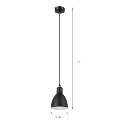 Brilagi - LED pakaramā lampa ar vadu RIDDY 1xE27/60W/230V melna