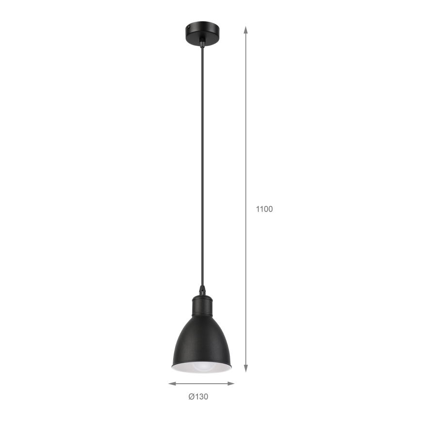 Brilagi - LED pakaramā lampa ar vadu RIDDY 1xE27/60W/230V melna