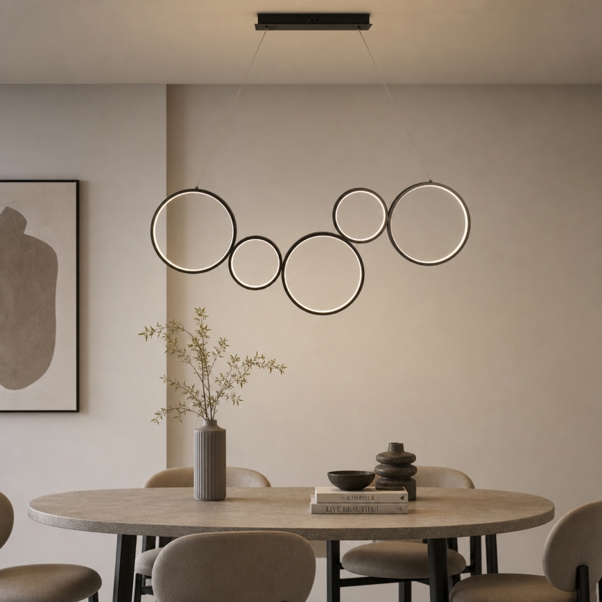 BRILAGI - LED pakaramā lampa ECHO uz troses LED/60W/230V 4000K 100 cm melna