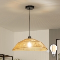 Brilagi - LED pakaramā lampa uz kabeļa CERIA BOHO 1xE27/40W/230V Ø 50 cm brūna