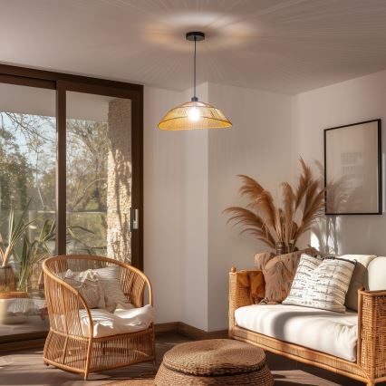 Brilagi - LED pakaramā lampa uz kabeļa CERIA BOHO 1xE27/40W/230V Ø 50 cm brūna