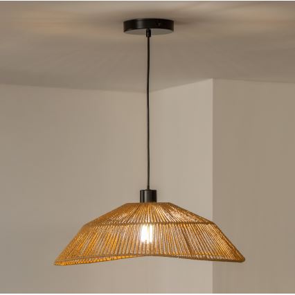 Brilagi - LED pakaramā lampa uz kabeļa CERIA BOHO 1xE27/40W/230V Ø 50 cm brūna