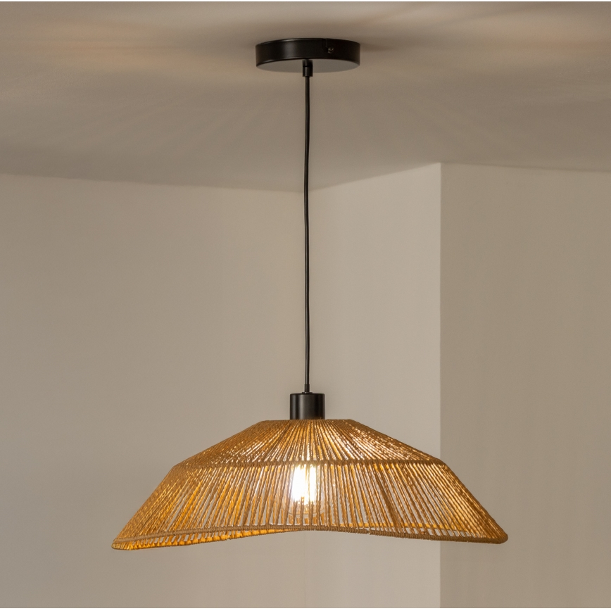 Brilagi - LED pakaramā lampa uz kabeļa CERIA BOHO 1xE27/40W/230V Ø 50 cm brūna