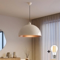 BRILAGI - LED pakaramā lampa uz kabeļa METALO 1xE27/40W/230V Ø 60 cm bēša/vara krāsa