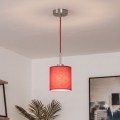 Brilagi - LED pakaramā lampa uz troses NUBILA 1xE27/60W/230V Ø 14 cm sarkana