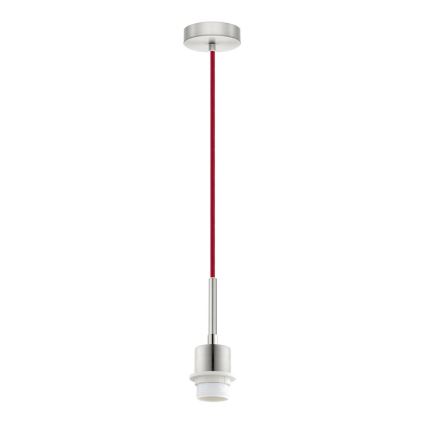 Brilagi - LED pakaramā lampa uz troses NUBILA 1xE27/60W/230V Ø 14 cm sarkana