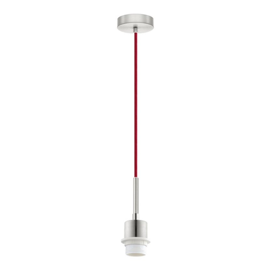 Brilagi - LED pakaramā lampa uz troses NUBILA 1xE27/60W/230V Ø 14 cm sarkana