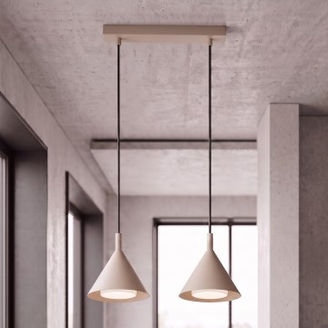 BRILAGI - LED Pakaramā lampa uz vada CONE DOUBLE 2xGX53/15W/230V bēša