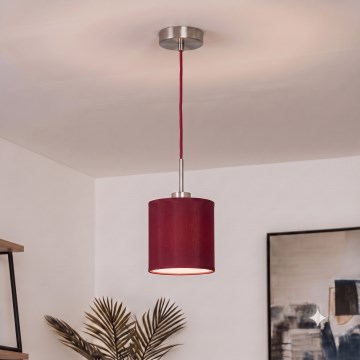 Brilagi - LED pakaramā lampa uz vada NUBILA 1xE27/60W/230V Ø 14 cm pompejiešu sarkana