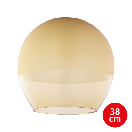 BRILAGI - LED lustra uz troses RETRO GLASS 1xE27/60W/230V Ø 38 cm matēts hroms/dūmakaini bēšs