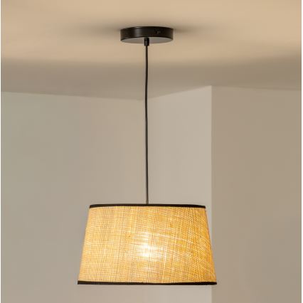 Brilagi - LED pakaramā lustra uz kabeļa CERIA 1xE27/40W/230V Ø 35 cm bēša