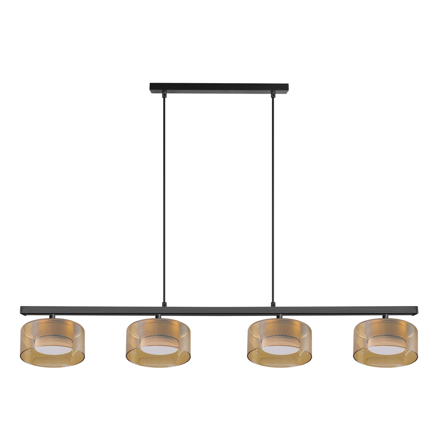 Brilagi - LED Pakaramā lustra uz troses AURA LUX 4xGX53/30W/230V melna/zelta