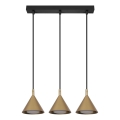 BRILAGI - LED Pakaramā lustra uz troses CONE TRIPLE 3xGX53/15W/230V zelta