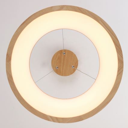 Brilagi - LED piekaramā lustra uz troses FALCON WOOD LED/30W/230V 3000/4000/6000K Ø 45 cm, koka