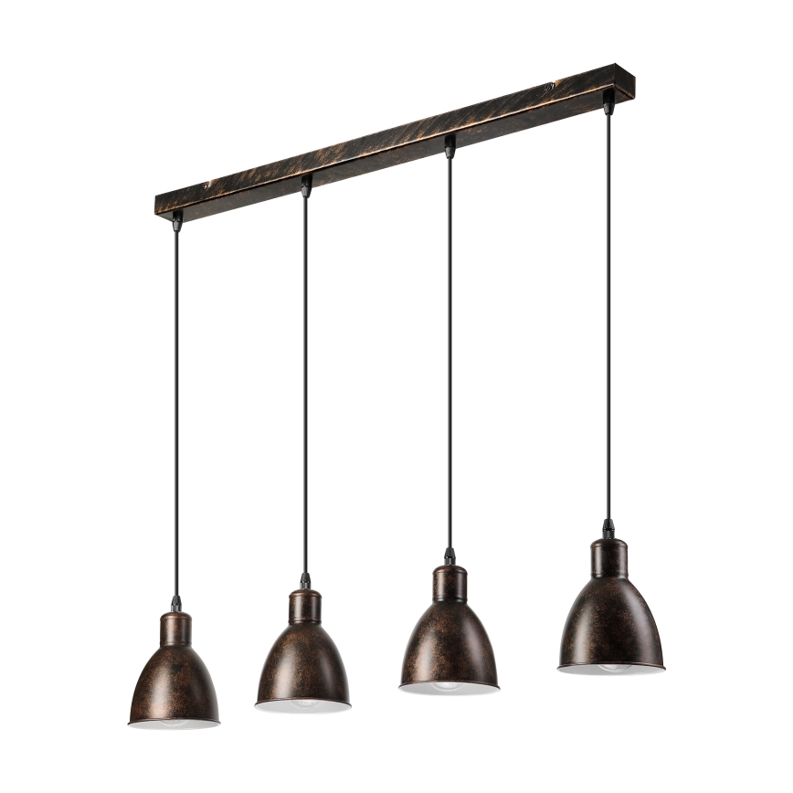 BRILAGI - LED pakaramā lustra uz troses RIDDY 4xE27/60W/230V miedzaina/patina