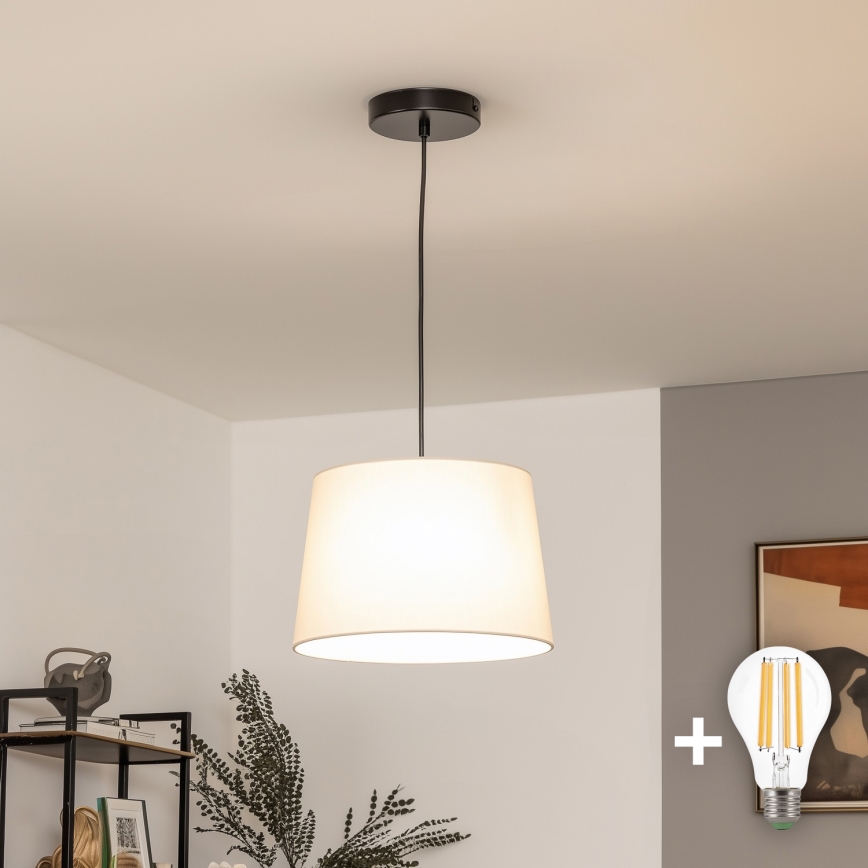 Brilagi - LED pakaramais gaismeklis ar kabeli CERIA 1xE27/40W/230V Ø 30 cm bēšs