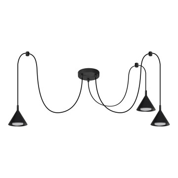 BRILAGI - LED Pakaramais gaismeklis uz troses CONE TRIPLE SPIDER 3xGX53/15W/230V melns