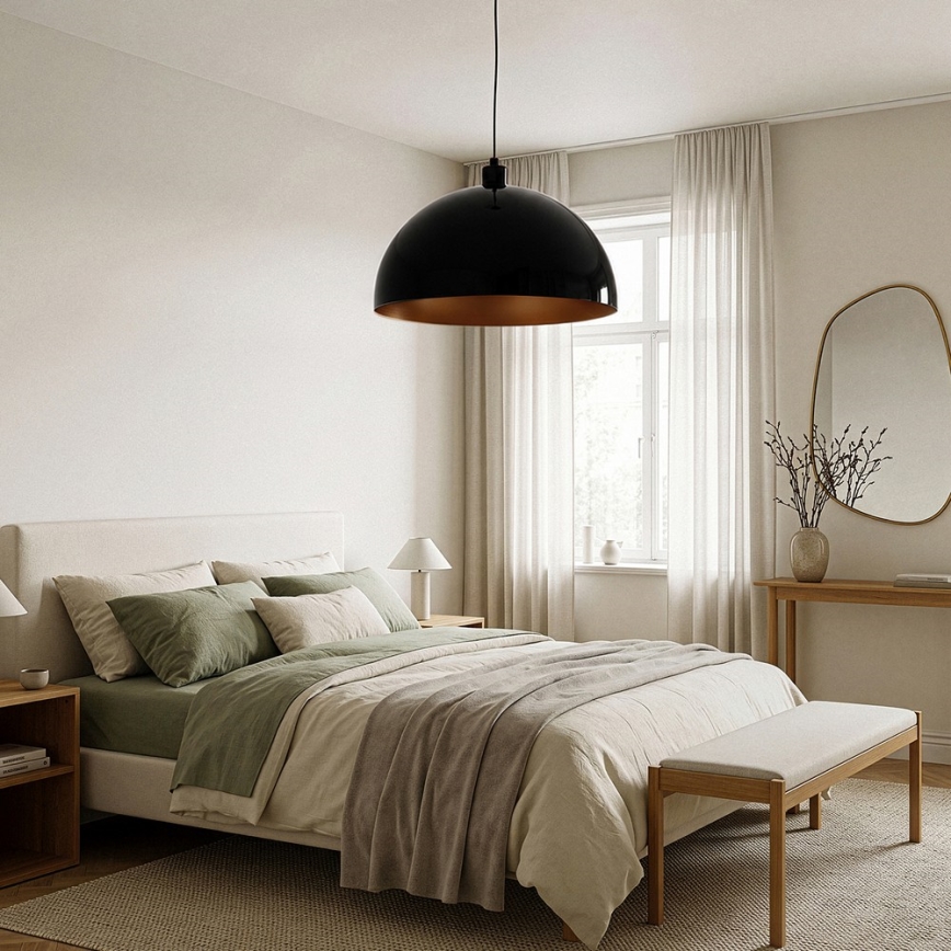 BRILAGI - LED pakaramais lukturis ar vadu METALO 1xE27/40W/230V Ø 40 cm melns/vara