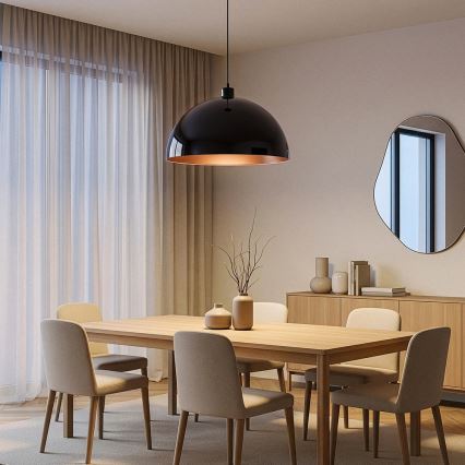 BRILAGI - LED pakaramais lukturis ar vadu METALO 1xE27/40W/230V Ø 40 cm melns/vara