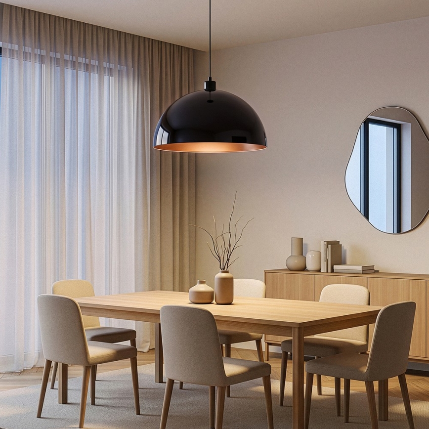 BRILAGI - LED pakaramais lukturis ar vadu METALO 1xE27/40W/230V Ø 40 cm melns/vara