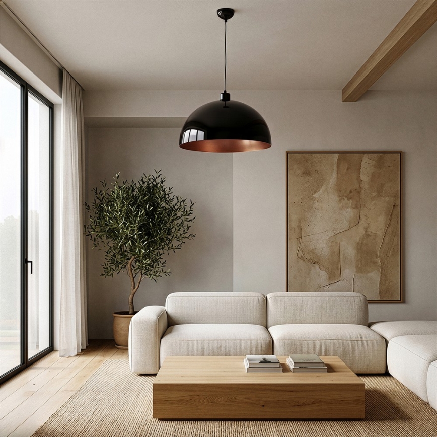 BRILAGI - LED pakaramais lukturis ar vadu METALO 1xE27/40W/230V Ø 40 cm melns/vara