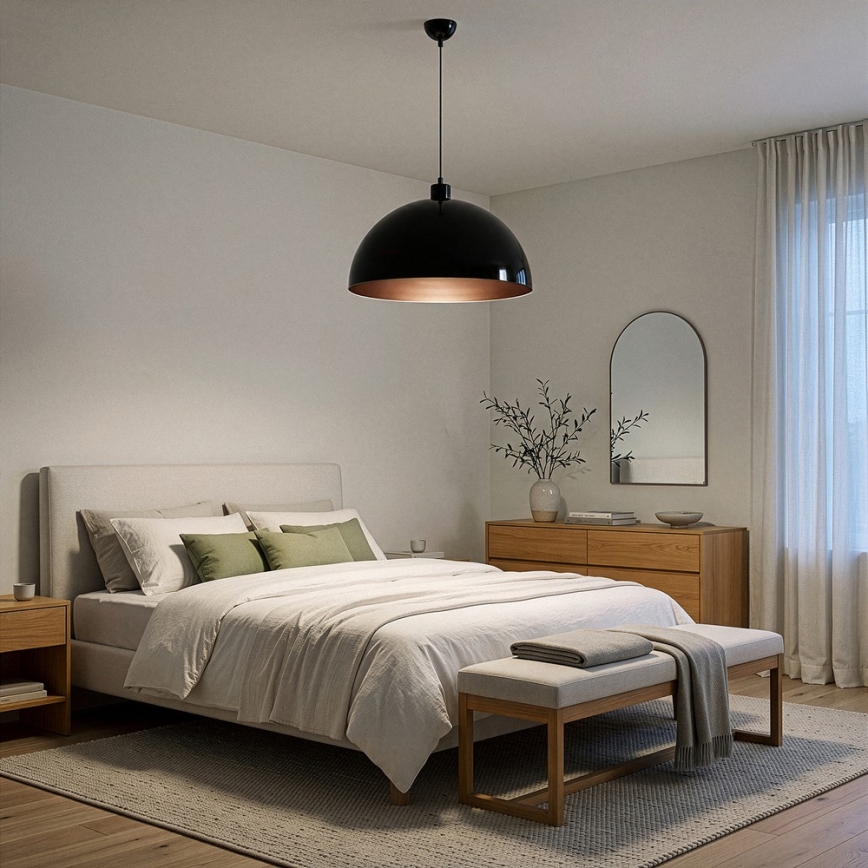 BRILAGI - LED pakaramais lukturis ar vadu METALO 1xE27/40W/230V Ø 40 cm melns/vara