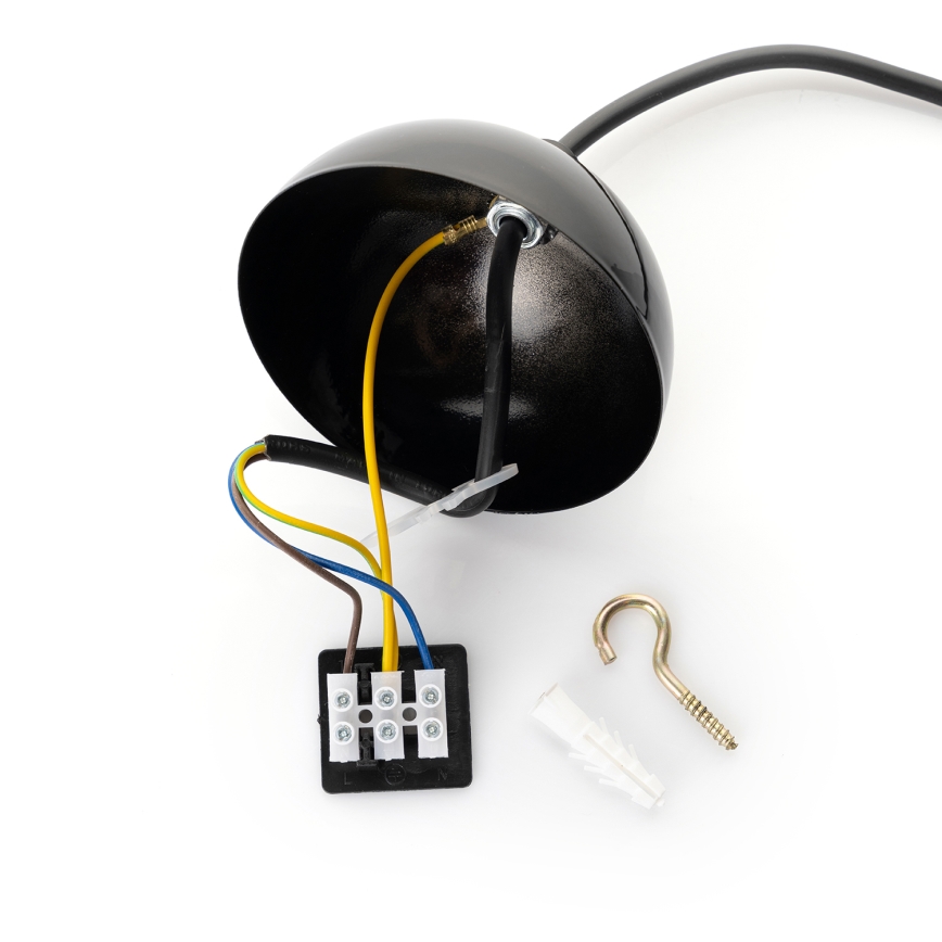 BRILAGI - LED pakaramais lukturis ar vadu METALO 1xE27/40W/230V Ø 40 cm melns/vara