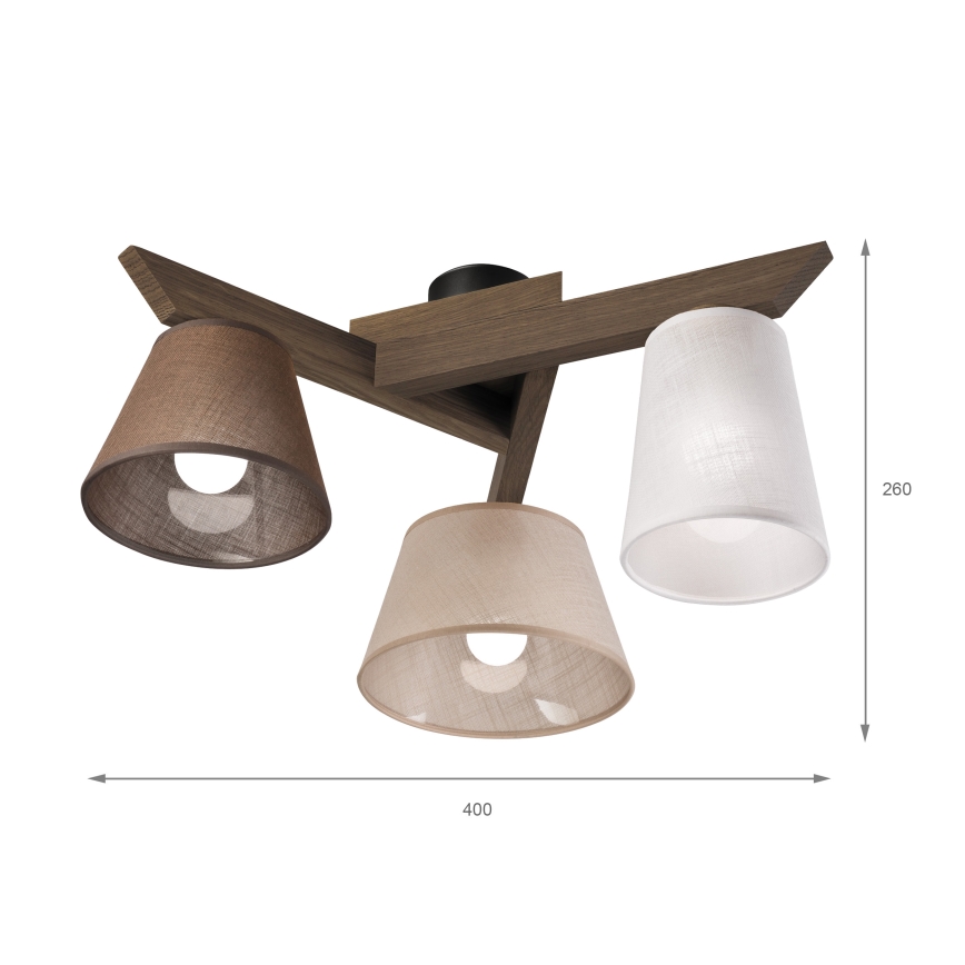 Brilagi - LED Virsmas lustra ANTHONY 3xE14/40W/230V ozola valrieksts