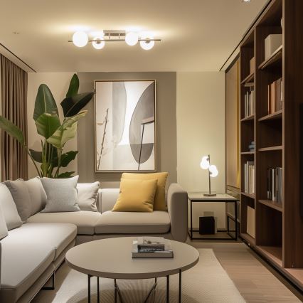 Brilagi - LED pieglaustā griestu lampa MILLA 4xG9/3W/230V melna hroma/balta