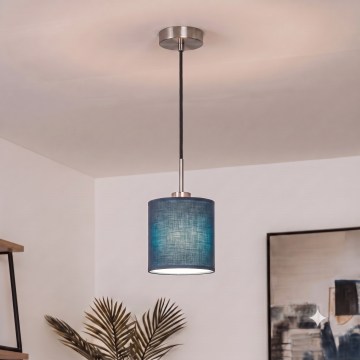 Brilagi - LED piekaramā lampa ar trosi NUBILA 1xE27/60W/230V Ø 14 cm melna/tumši zila