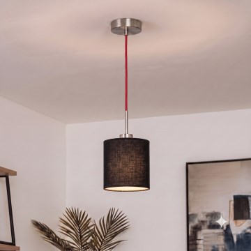 Brilagi - LED piekaramā lampa NUBILA 1xE27/60W/230V Ø 14 cm sarkana/melnā