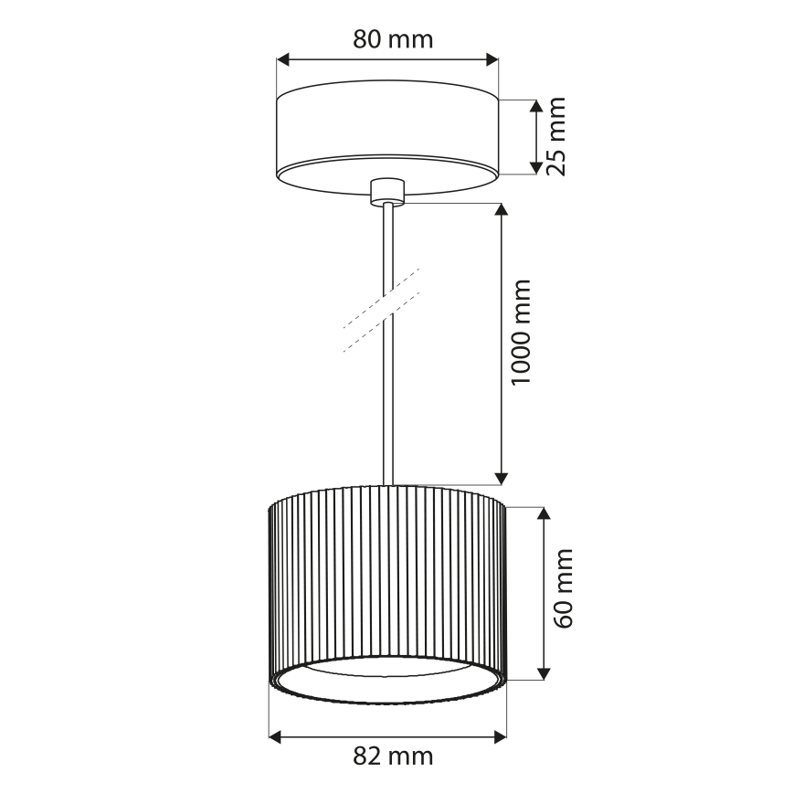 BRILAGI - LED Piekaramā lampa uz kabeļa STRIPY 1xGX53/15W/230V pr. 82 mm balta