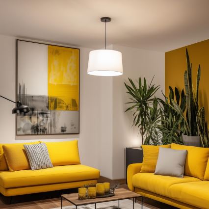 Brilagi - LED piekaramā lampa uz troses CERIA 1xE27/40W/230V Ø 45 cm balta