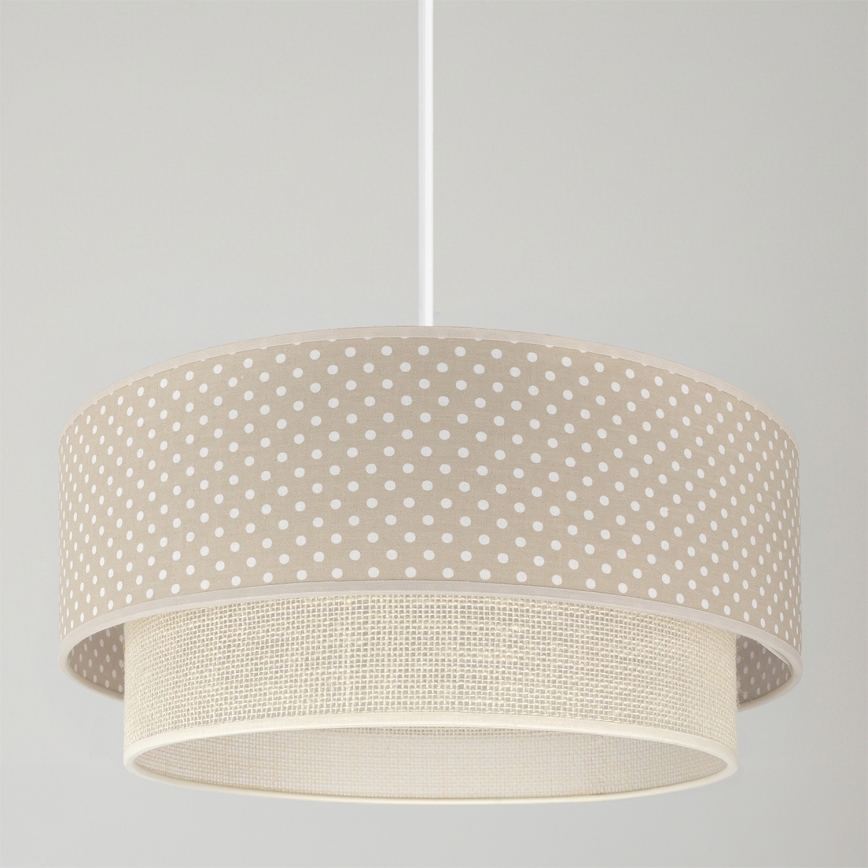Brilagi - LED lustra uz kabeļa BOHO BOBO 1xE27/60W/230V Ø 40 cm ar punktiņiem, bēša/krēmkrāsa