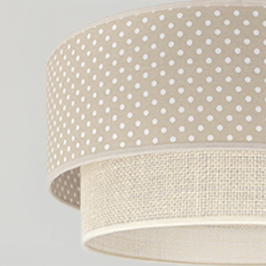 Brilagi - LED lustra uz kabeļa BOHO BOBO 1xE27/60W/230V Ø 40 cm ar punktiņiem, bēša/krēmkrāsa
