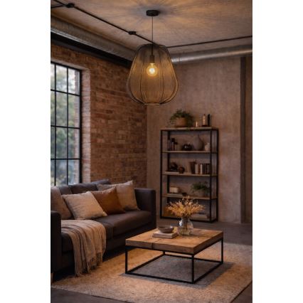Brilagi - LED piekaramā lustra ARVEN 1xE27/8W/230V Ø 37 cm melna