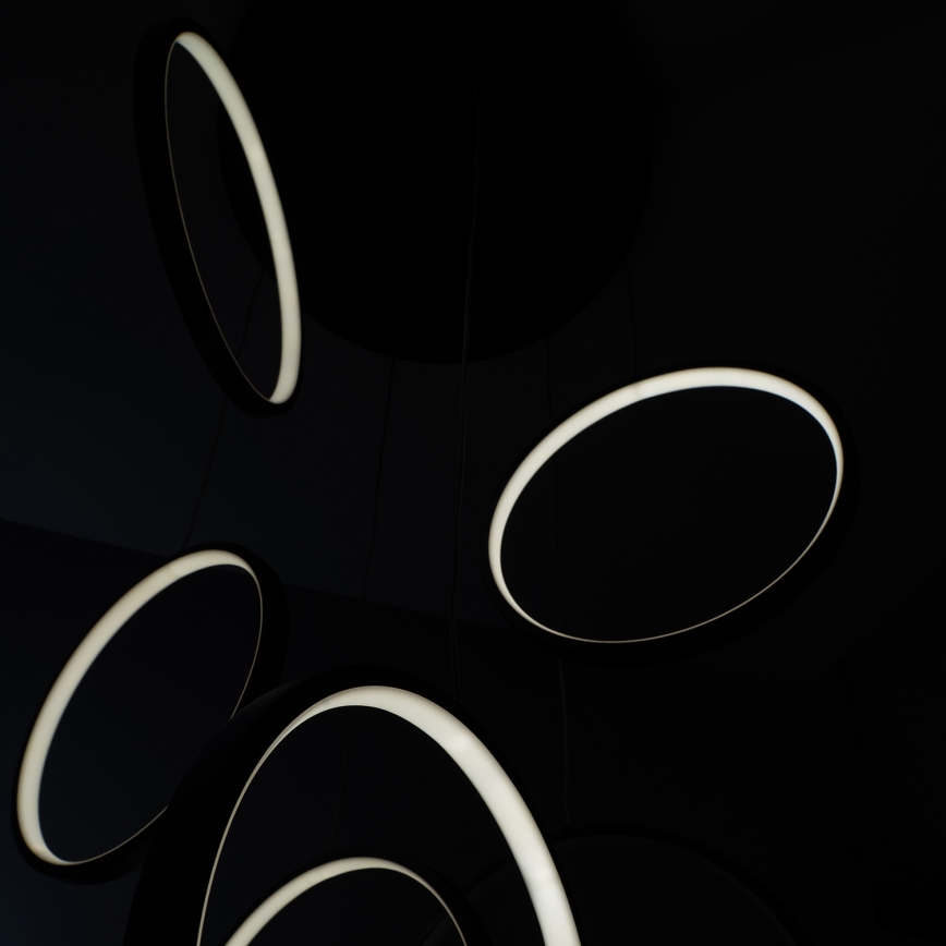 BRILAGI - LED piekaramā lustra ECHO LED/80W/230V 4000K Ø 50 cm melna