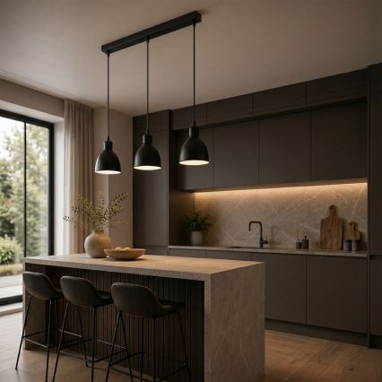 BRILAGI - LED piekaramā lustra RIDDY 3xE27/60W/230V melna