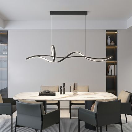 BRILAGI - Regulējama LED lustra uz kabeļa SIGNATURE LED/55W/230V 3000-6000K 120x23 cm melna + ar tālvadības pulti