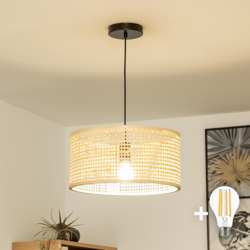 Brilagi - LED piekarināma lampa CERIA BOHO 1xE27/40W/230V Ø 40 cm bambuss