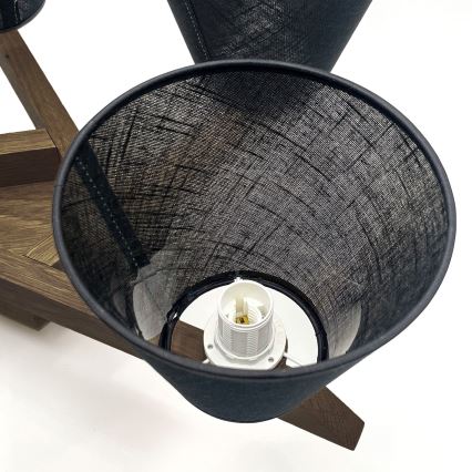 Brilagi - LED Virsmas lustra ANTHONY 5xE14/40W/230V ozola valrieksts/melna