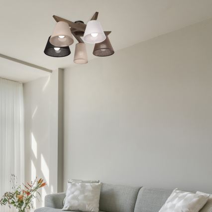 Brilagi - LED Virsmas lustra ANTHONY 5xE14/40W/230V ozola valrieksts