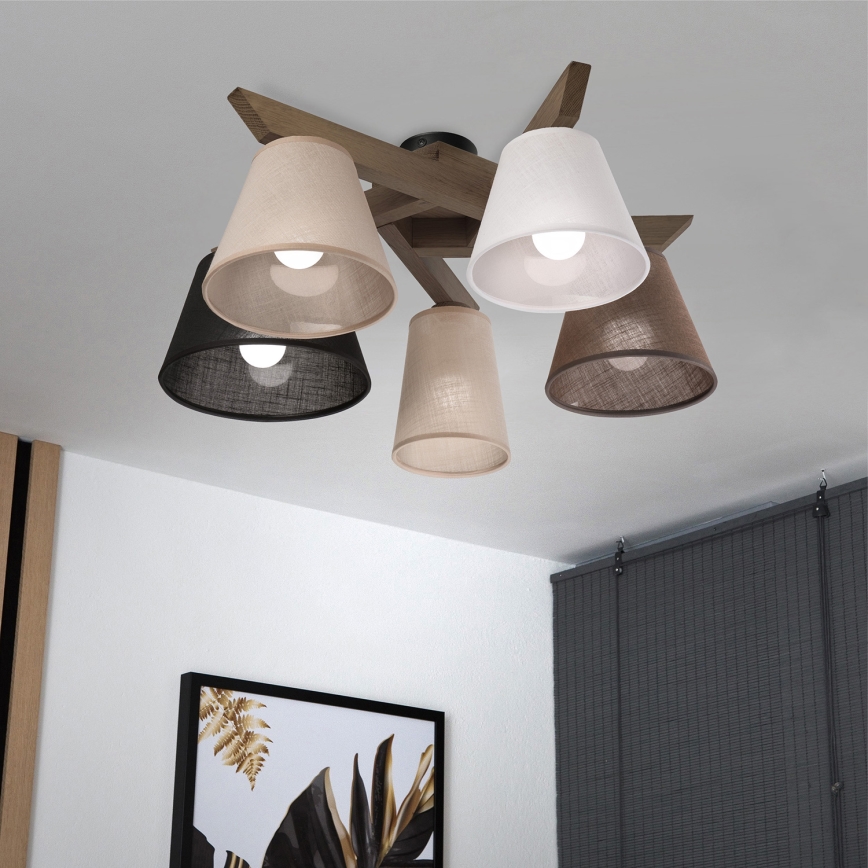 Brilagi - LED Virsmas lustra ANTHONY 5xE14/40W/230V ozola valrieksts