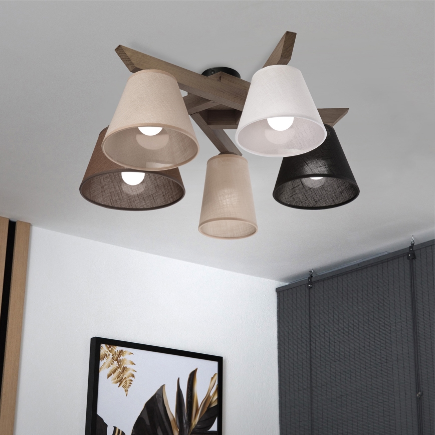 Brilagi - LED Virsmas lustra ANTHONY 5xE14/40W/230V ozola valrieksts