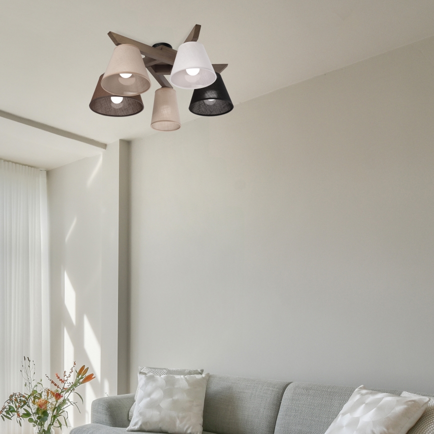 Brilagi - LED Virsmas lustra ANTHONY 5xE14/40W/230V ozola valrieksts